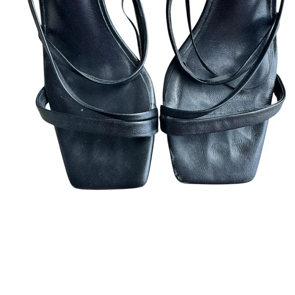 Tony Bianco - Classic Black Nappa Elegant Strappy Heels Sz 7.5